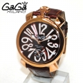 GaGa MILANO （ガガミラノ） 時計 腕時計 MANUALE マニュアーレ マヌアーレ 48mm ブラウン レザー/ゴールド 5011.01S 501101S 5011.1S 50111S メンズ スイスメイド腕時計 N級品は業界で最高な品質！