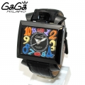 GaGa MILANO （ガガミラノ） 時計 腕時計 NAPOLEONE ナポレオーネ 48mm ブラック レザー/ブラック 6002.1|ガガミラノ時計スーパーコピー品腕時計 N級品は業界で最高な品質！