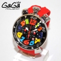 GaGa MILANO （ガガミラノ） 時計 腕時計 クロノ 48mm レッド ラバー/ブラック 60502R 6050.2 メンズ|ガガミラノ時計スーパーコピー品腕時計 N級品は業界で最高な品質！