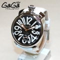 GaGa MILANO （ガガミラノ） 時計 腕時計 MANUALE マニュアーレ マヌアーレ 48mm ホワイトレザー/シルバー/ブラック 5010.06S 501006S 5010.6S 50106S メンズ スイスメイド|ガガミラノ時計スーパーコピー品腕時計 N級品は業界で最高な品質！