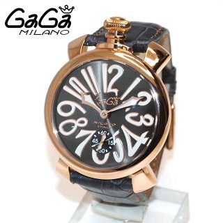 GaGa MILANO （ガガミラノ） 時計 腕時計 MANUALE マニュアーレ マヌアーレ 48mm グレー レザー/ゴールド/ホワイト 5011.07S 501107S 5011.7S 50117S メンズ スイスメイド|ガガミラノ時計スーパーコピー品腕時計 N級品は業界で最高な品質！