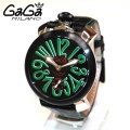 GaGa MILANO （ガガミラノ） 時計 腕時計 MANUALE マニュアーレ マヌアーレ 48mm ブラックレザー/グリーン 5013.02S 501302S 5013.2S 50132S メンズ スイスメイド腕時計 N級品は業界で最高な品質！