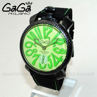 GaGa MILANO （ガガミラノ） 時計 腕時計 MANUALE マニュアーレ マヌアーレ 48mm ブラック/グリーン 5016.11S 501611S メンズ スイスメイド|ガガミラノ時計スーパーコピー品腕時計 N級品は業界で最高な品質！