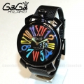 GaGa MILANO （ガガミラノ） 時計 腕時計 MANUALE マニュアーレ マヌアーレ スリム 46mm ブラック ブレス 5082.01 508201 50821 5082.1 メンズ レディース|ガガミラノ時計スーパーコピー品腕時計 N級品は業界で最高な品質！