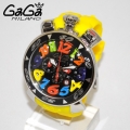 GaGa MILANO （ガガミラノ） 時計 腕時計 クロノ 48mm イエロー ラバー/ブラック 60502Y 6050.2 メンズ|ガガミラノ時計スーパーコピー品腕時計 N級品は業界で最高な品質！