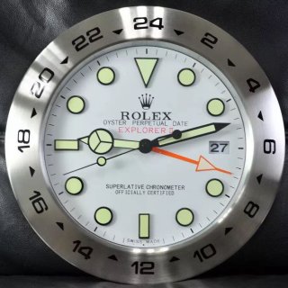 ☆ROLEX ロレックス 壁掛け時計 展示用掛け時計で安価な電波掛時計 インテリア＆キッチン のお洒落な掛け時計 上品☆GZ007