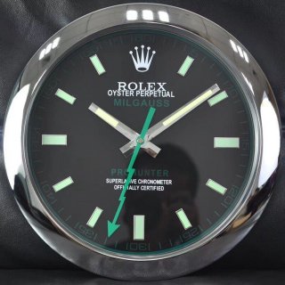 ☆ROLEX ロレックス 壁掛け時計 展示用掛け時計で安価な電波掛時計 インテリア＆キッチン のお洒落な掛け時計 上品☆GZ038