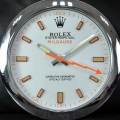 ☆ROLEX ロレックス 壁掛け時計 展示用掛け時計で安価な電波掛時計 インテリア＆キッチン のお洒落な掛け時計 上品☆GZ040