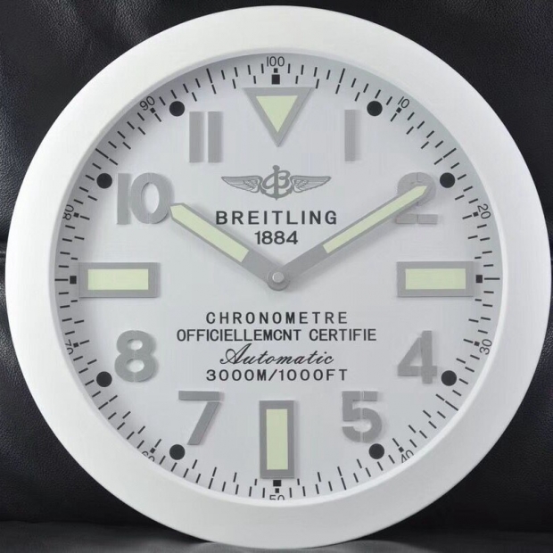 ☆BREITLING ブライトリング 壁掛け時計 展示用掛け時計で安価な電波掛時計 インテリア＆キッチン のお洒落な掛け時計 上品☆GZ071