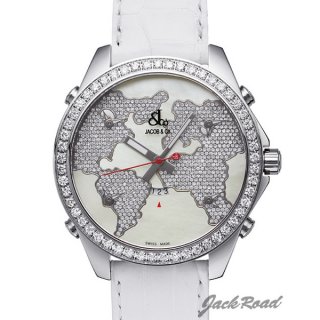 Jacob&co ジェイコブ 5タイムゾーン ダイヤモンド コレクション ワールドマップ【JC-47WW】 Five Time 腕時計 N級品は業界で最高な品質！